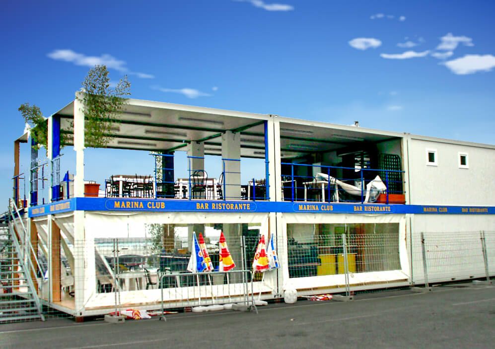 italy - 2 floor restaurant made with prefabricated units