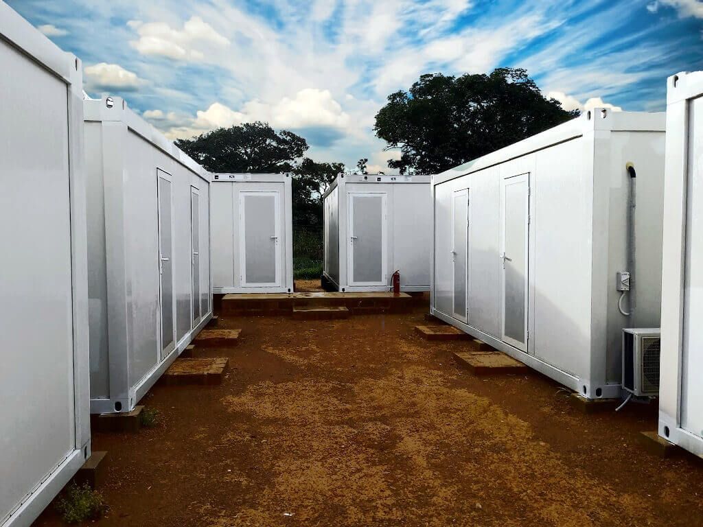 somalia - accommodation camp with modular cabins
